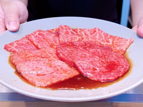 焼肉てつや・てつやコース3種盛り／福岡市中央区警固