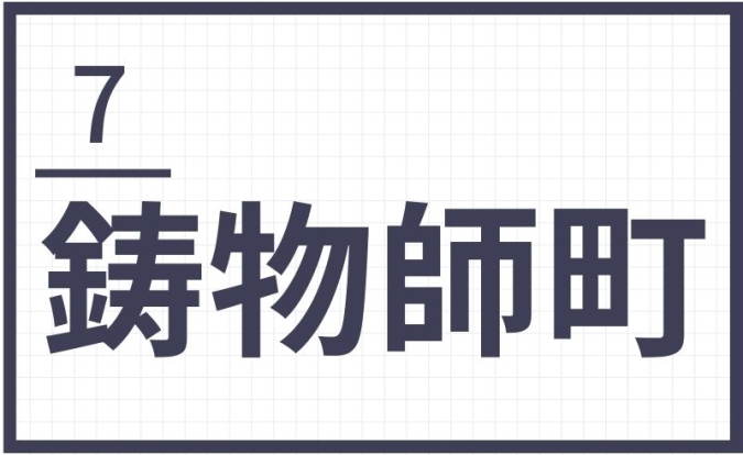 北九州　難読地名　鋳物師町