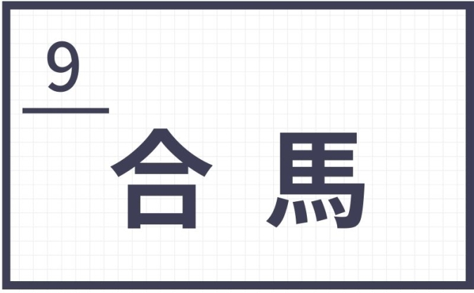 難読地名　合馬　北九州