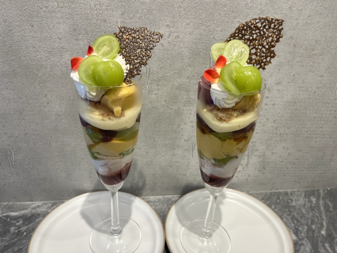 amber（アンバー）葡萄とかぼちゃのパフェ