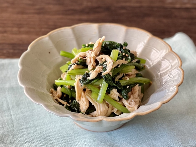 小松菜の辛子和え