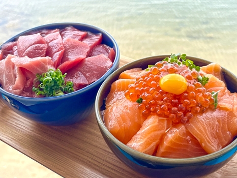 アクアマリン糸島 海の親子丼とマグロ丼