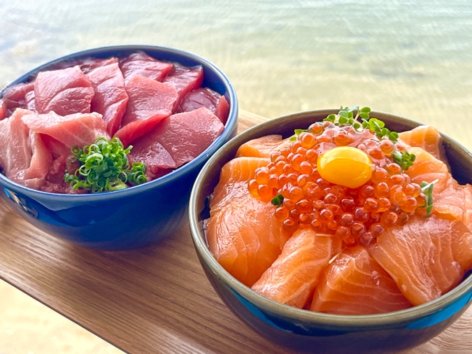 アクアマリン糸島 海の親子丼とマグロ丼