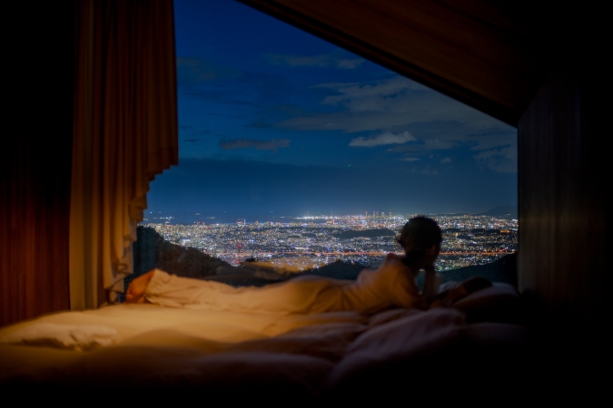 Snow Peak YAKEI SUITE　コテージ　寝室