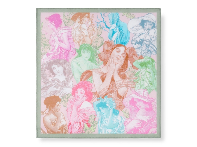 MUCHAワン・フクオカ・ビルディング店/限定 ハンカチ ゾディアックサイン/PINK