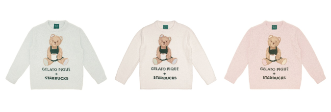 GELATO PIQUE + STARBUCKS　gelato pique パウダーベアジャガードプルオーバー