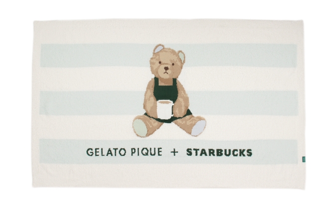 GELATO PIQUE + STARBUCKS gelato pique パウダーベアジャガードボーダーブランケット