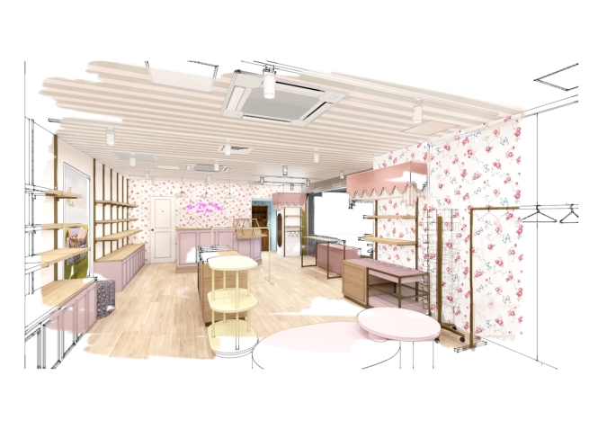 Cath Kidston(キャス キッドソン)天神地下街店 内観