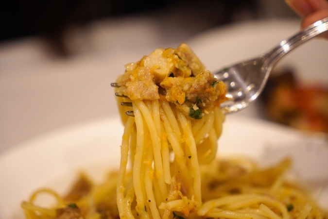 トラットリアダイエ　パスタ　巻いた様子