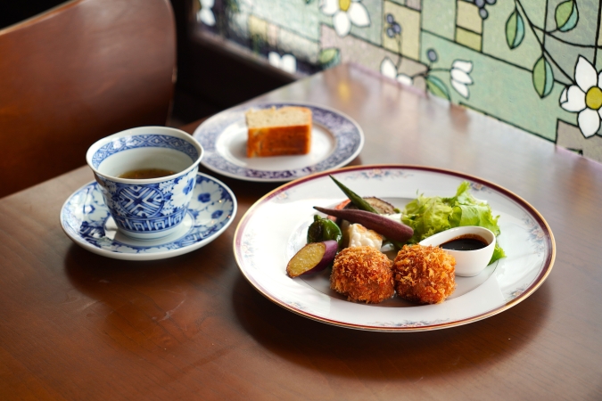 シークレットレストランK　ジビエのメンチカツ　ランチセット