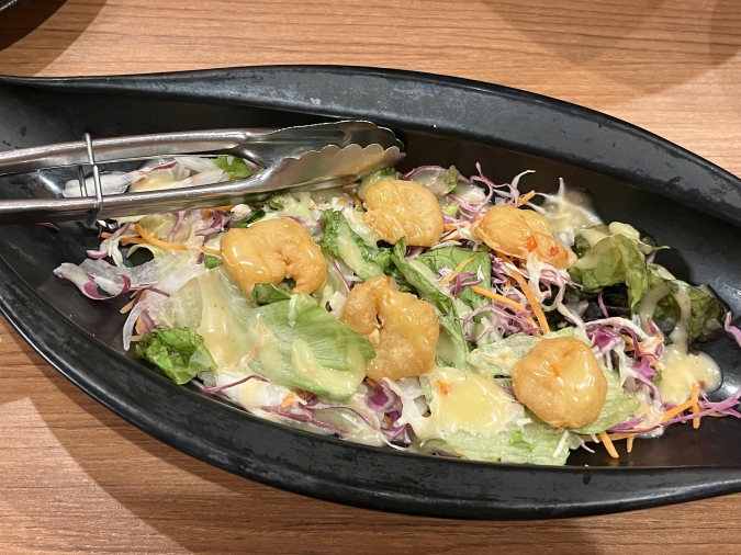 カルビ市場天神店 ぷりぷり海老ピリ辛エビマヨサラダ