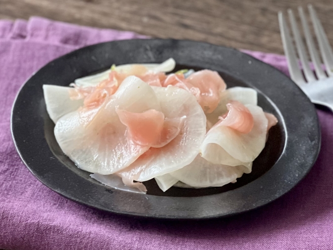 大根のカボスマリネ　生ハムアレンジ
