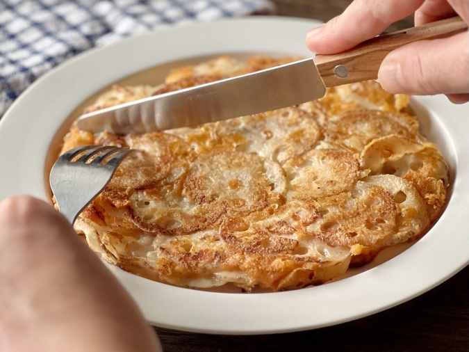 れんこんとチーズのガレット