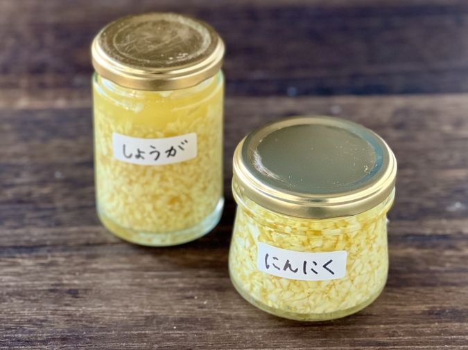 にんにくとしょうがのオイル漬け