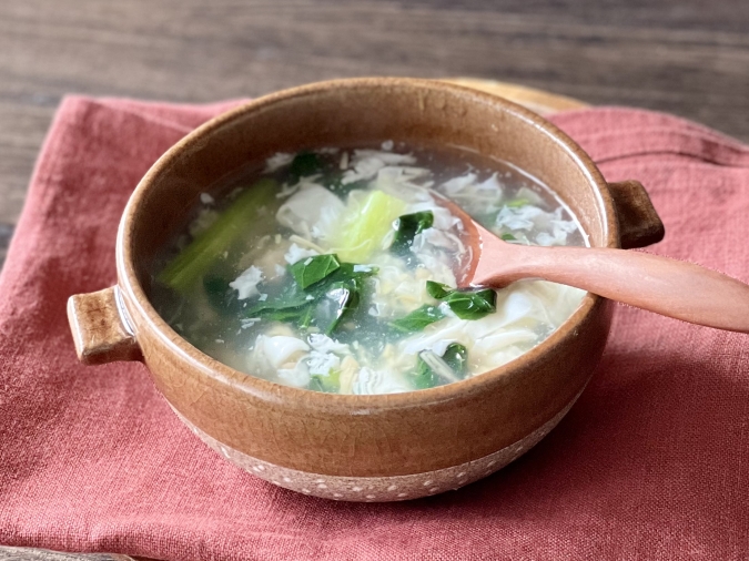 貝柱と卵白のスープ