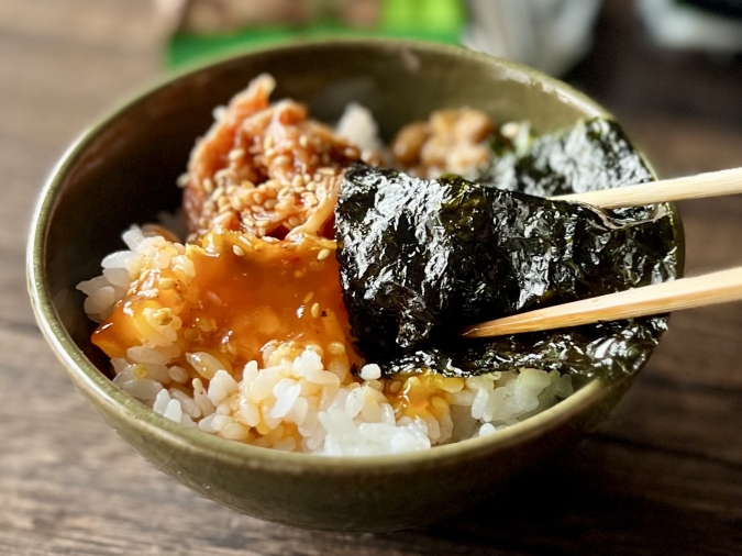 卵黄の焼肉のたれ漬け