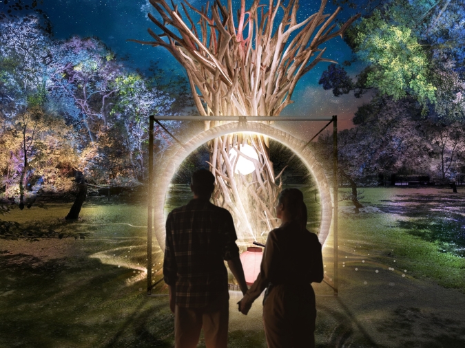 Fukuoka Lights Festival 2025 ~光の城郭まつり~　　ご神木