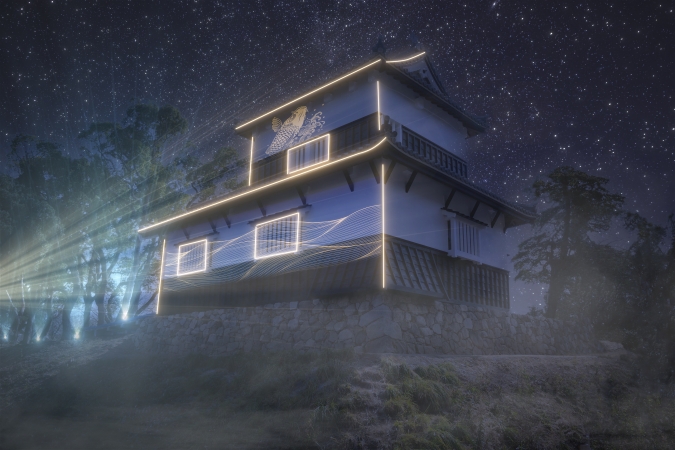 Fukuoka Lights Festival 2025 ~光の城郭まつり~　潮見櫓