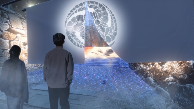 暖簾　Fukuoka Lights Festival 2025 ~光の城郭まつり~