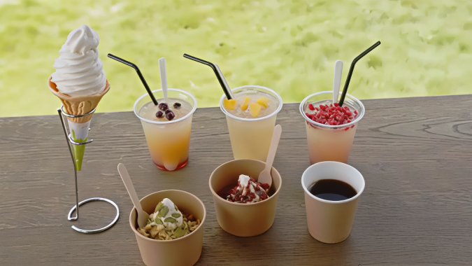 大川TERRAZZA　ドリンクやソフトクリーム