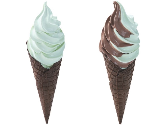 博多阪急「冬の北海道物産大会」ミントソフトクリーム