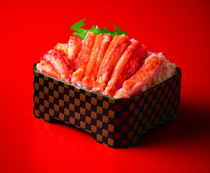 博多阪急「冬の北海道物産大会」道産タラバ・花咲蟹2種の食べ比べ弁当