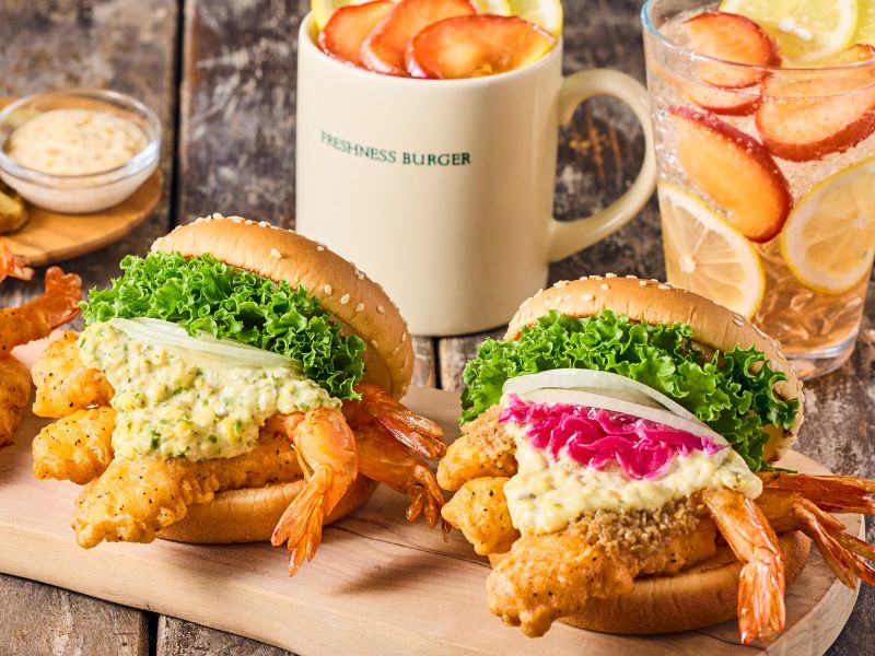 フレッシュネスバーガー　神の海老バーガー　新作