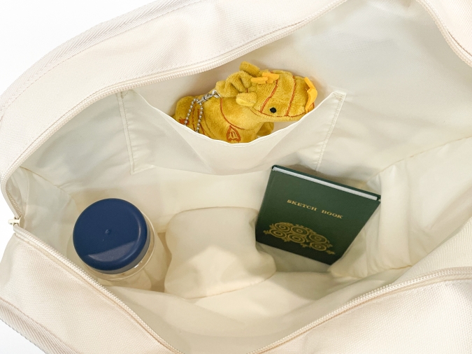 九州国立博物館20周年記念グッズ　抱える！埴輪鹿トートバッグ　内部ポケット