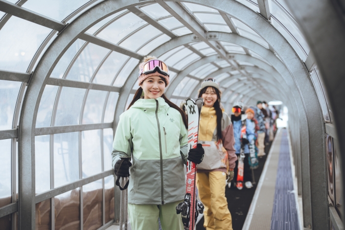 くじゅうスキー場 エスカレーター