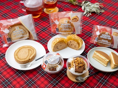 セブン-イレブン「紅茶に恋する TEA PARTY」シリーズ（シュークリーム、ロールケーキ、どら焼、パフェ）