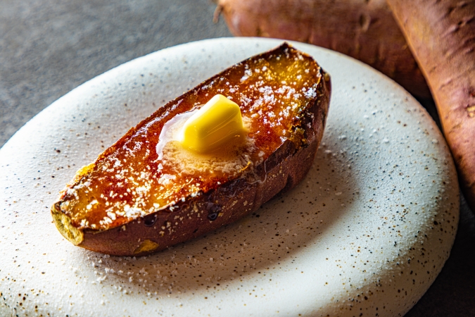 博多阪急　サツマイモフェスタ 「浪漫焼き芋　芋の巣」塩バターブリュレ焼き芋