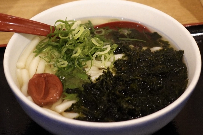 因幡うどん 梅あおさうどん