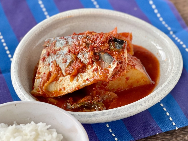 鯖の韓国風煮込み