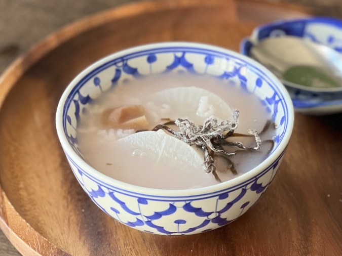 大根と梅のおかゆ