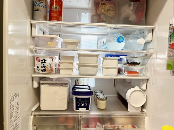 冷蔵庫の中　こんまり流片づけ