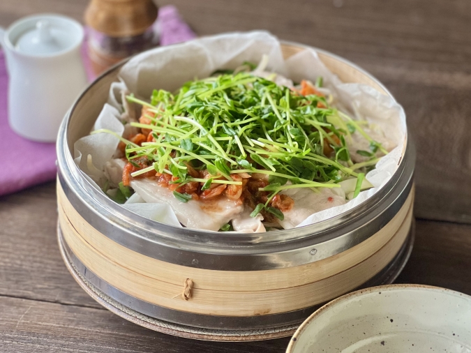 豚キムチのせいろ蒸し