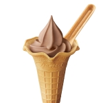 香るカカオチョコソフト　ミニストップ　コーン