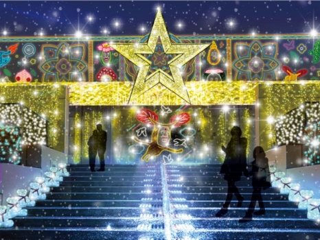 アクロス福岡イルミネーション　こびとづかんコラボ