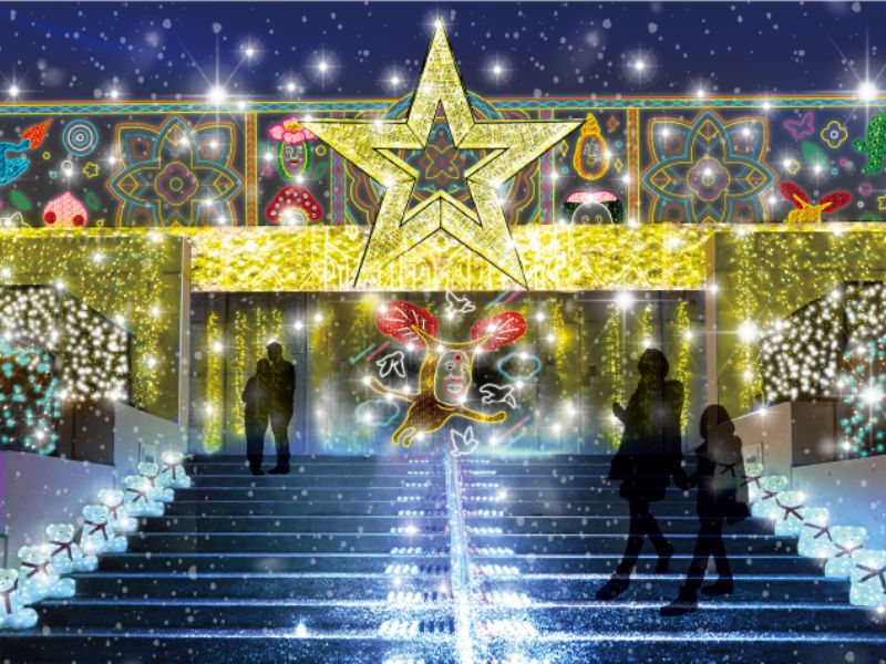 アクロス福岡イルミネーション　こびとづかんコラボ