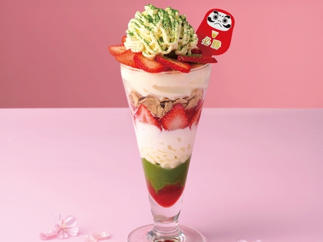 あまおう苺＆抹茶のマスカルポーネクリームパフェ