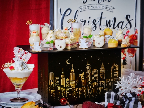 ザ ストリングス 博多 カフェラウンジ「タイムネスト」ホワイトベアのクリスマスアフタヌーンティー