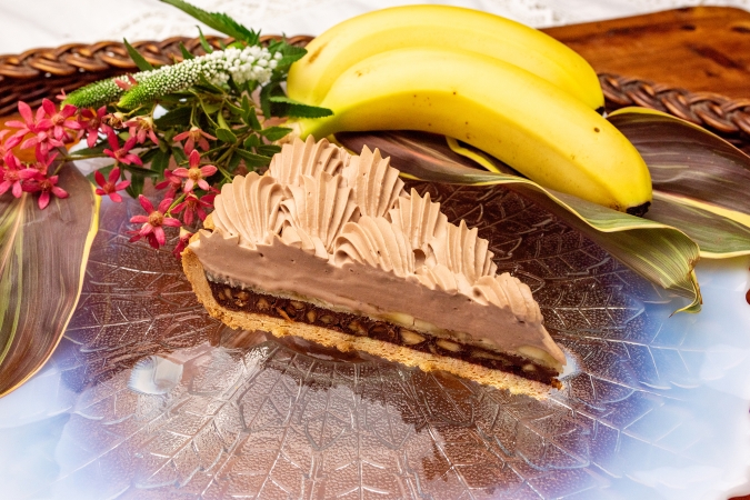 キルフェボン　「マカダミアチョコレートとバナナのタルト」