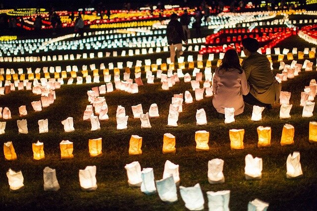 うみなかキャンドルナイト キャンドルアート