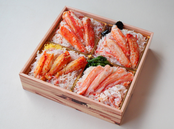 大丸福岡天神店　冬の北海道展　鱗幸食品「かに四種プレミアム重」