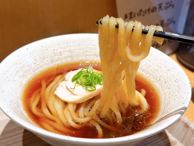 萬田うどん　鶏しょう油