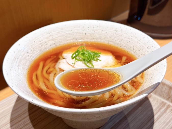 萬田うどん　鶏しょう油