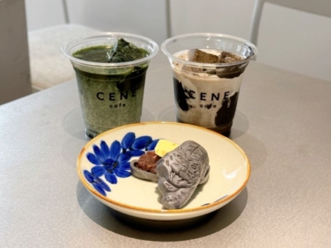 CENE　黒ゴマラテ　蓬ラテ　虎最中