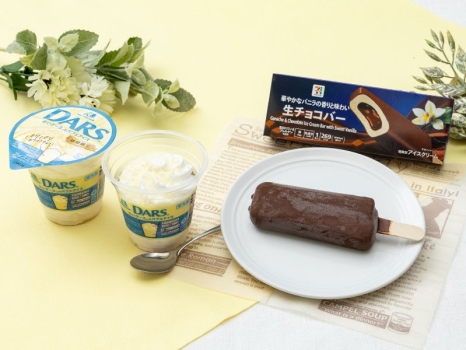セブン‐イレブン　白いダースのパフェアイス　セブンプレミアム 生チョコバー スイートバニラ