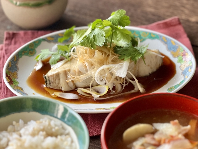 さわらのレンチン蒸し