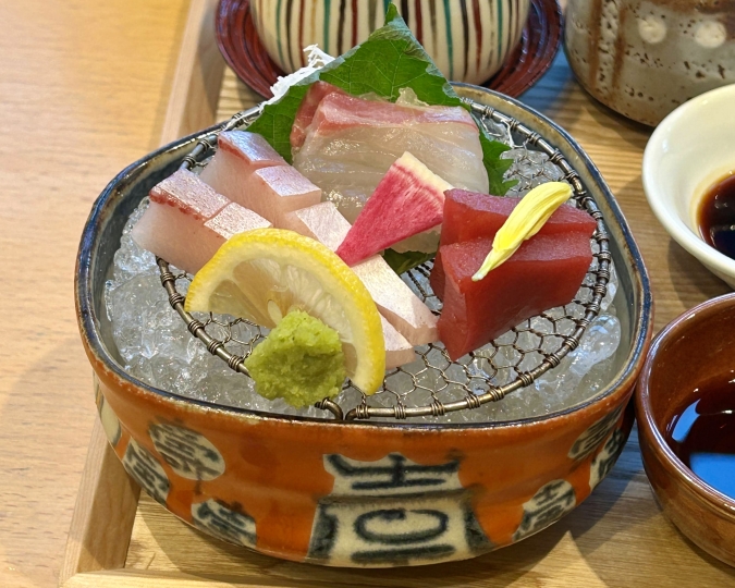 日本料理 喜水亭 福岡三越店　明鯛茶漬膳　お刺身